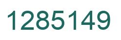 Number 1285149 green image