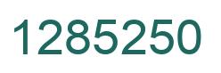 Number 1285250 green image