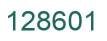 Número 128601 imagen verde