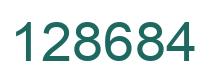 Number 128684 green image