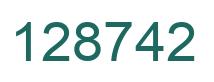 Number 128742 green image