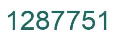 Number 1287751 green image