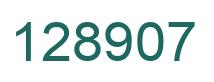 Number 128907 green image
