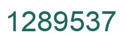 Number 1289537 green image