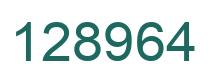 Number 128964 green image
