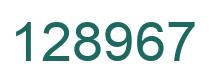 Number 128967 green image