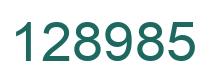 Number 128985 green image