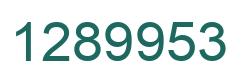 Number 1289953 green image