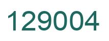 Number 129004 green image
