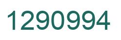 Number 1290994 green image