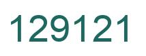 Number 129121 green image