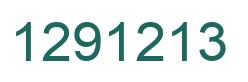 Number 1291213 green image