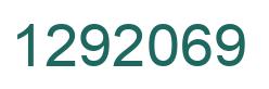 Number 1292069 green image