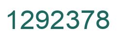 Number 1292378 green image