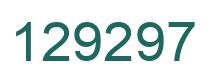 Number 129297 green image