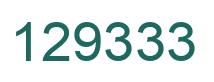 Number 129333 green image