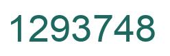Number 1293748 green image