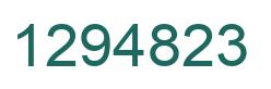 Number 1294823 green image