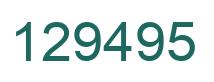 Number 129495 green image