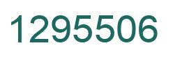 Number 1295506 green image