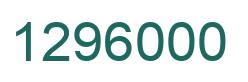 Number 1296000 green image
