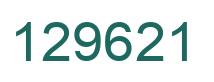 Number 129621 green image