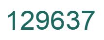 Number 129637 green image