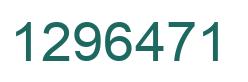 Number 1296471 green image