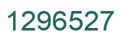 Number 1296527 green image