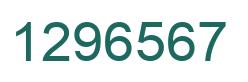 Number 1296567 green image