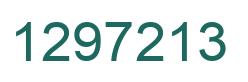 Number 1297213 green image