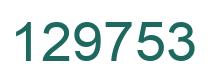 Number 129753 green image