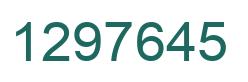 Number 1297645 green image