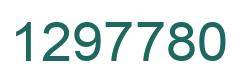 Number 1297780 green image