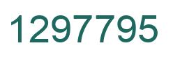 Number 1297795 green image