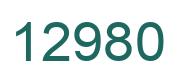 Number 12980 green image
