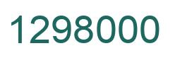 Number 1298000 green image
