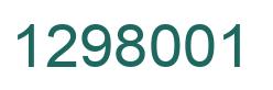 Number 1298001 green image