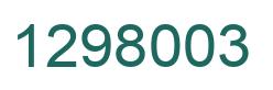 Number 1298003 green image