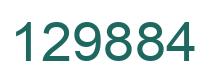 Number 129884 green image