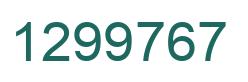 Number 1299767 green image