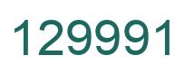 Number 129991 green image