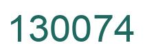 Number 130074 green image