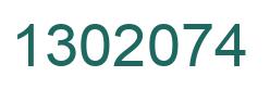 Number 1302074 green image