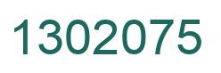 Number 1302075 green image