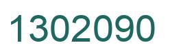 Number 1302090 green image