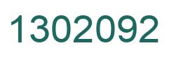 Number 1302092 green image