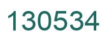 Number 130534 green image