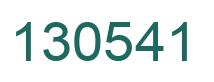 Number 130541 green image