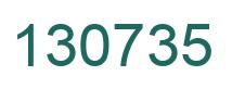 Number 130735 green image